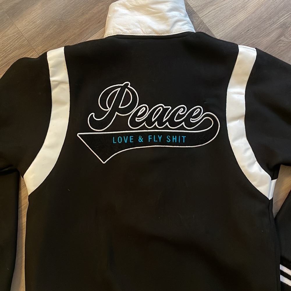 Peace Love & Fly shit Varsity jacket